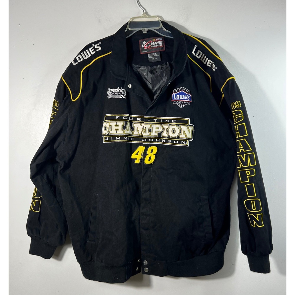 Nascar Chase Authentics Jacket‎ 4 Time Champion Jimmie Johnson 48 2009 Black 2XL